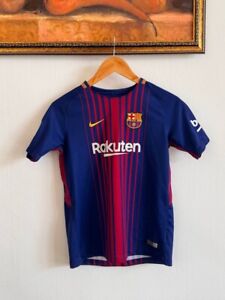 BARCELONA FC BARCA MESSI 2017-18 SOCCER JERSEY  HOME NIKE YOUNG L,12/13 YEARS