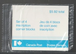 1988 Dogs of Canada Sc# 1220a P.O. Inscription Block Set of 4 - 37¢ MNH Cv$25 - Picture 1 of 2