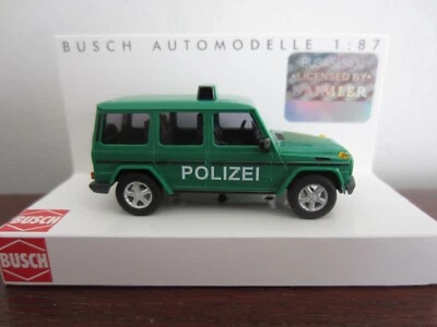 BUSCH 51410 MERCEDES BENZ CLASE G POLICÍA MODELO ES PLÁSTICO - HO o escala 1:87 Foto 1 de 3