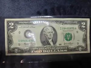 Rare $2 dollar bill 2003 series I Jefferson United States of America - Picture 1 of 3