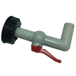 Fixed Valve PP 1000L IBC Tank Valve Tap Water 60mm Internal - Picture 1 of 19