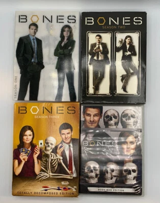 Bones Seasons 1-4 (DVD, 2010) Fox, David Boreanaz, Emily Deschanel, 21 Discs - Image 1 of 4