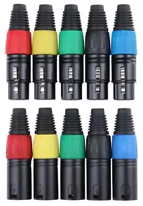 DJ PA XLR Stecker Set 5x male 5x female 3-Polig Mikrofon Stecker Plug Kupplung - Bild 1 von 4
