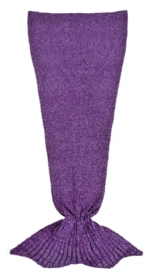 NUEVA MANTA PARA DORMIR COLA DE SIRENA CROCHET CUATRO ESTACIONES BURKLETT MORADO OSCURO Foto 1 de 4