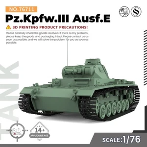 SSMODEL SS76711 1/76 Military Model Kit Pz.Kpfw.III Ausf.E - Picture 1 of 5