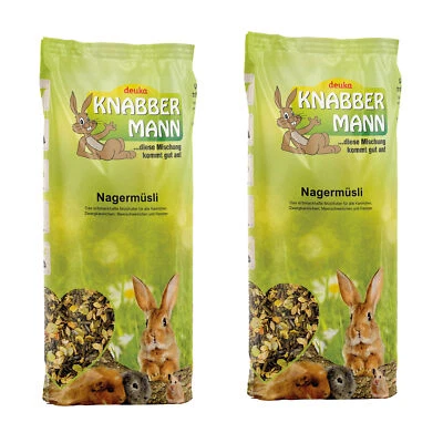 2 x Deukanin Knabbermann Nagermüsli 5 kg Zwergkaninchen Nager Meerschweinchen