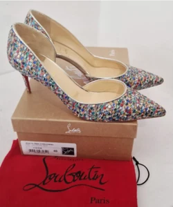 Christian Louboutin Iriza 70 Tres Vitraux Multicolor heels in size 40. - Picture 1 of 8