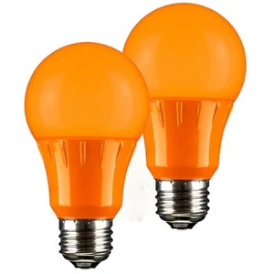 2Pack Orange LED Light Bulb, Colored Light Bulb, 3W (25W) E26 - Picture 1 of 1