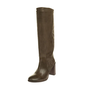 RRP €245 VIOLETTE Leather Mid-Calf Boots Mismatch Size L 39 R 40 Made in Italy