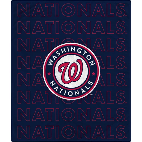 Washington Nationals 60" x 70" Echo Wordmark Lightweight Blanket Cover