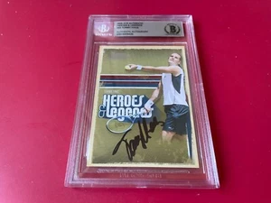 Tarjeta Tommy Haas 2006 Ace auténtica de héroes y leyendas firmada automática Beckett BAS - Imagen 1 de 2