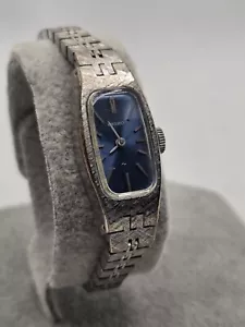 Seiko Women's Silver-Tone Blue Dial Manual Wind Watch – Model 1520-3629 - Foto 1 di 7