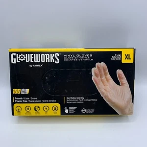 Guanti industriali in vinile trasparente Gloveworks confezione da 100 pezzi taglia XL 3 mil monouso - Foto 1 di 9