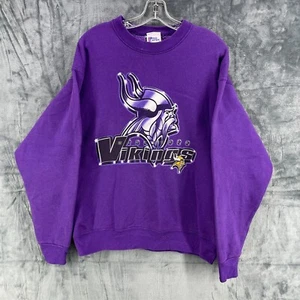 VTG Pro Player Minnesota Vikings Skol NFL Crewneck Sweatshirt Purple Made in USA - Picture 1 of 14