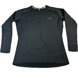 Adidas Techfit Climawarm Shirt XL Long Sleeve Black Athletic Compression Top - Picture 1 of 8