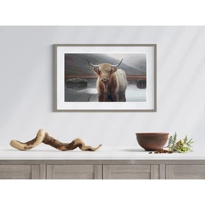 Highland Cow Full Cover Counted Cross Stitch Pattern Chart - Picture 1 of 3