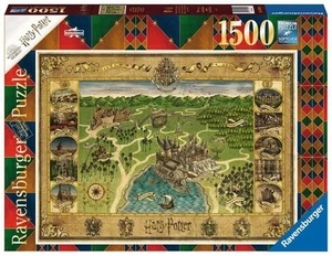 PUZZLE ravensburger MAPPA DI HOGWARTS premium 1500 PEZZI 80 x 60 cm - Foto 1 di 2