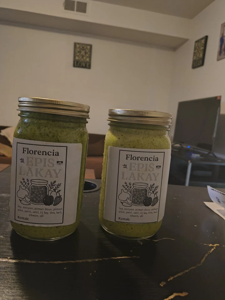 Condimento orgánico verde (epis haitiano) 32 oz fresco marinado para toda cocina. Foto 1 de 1