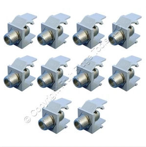 10 conectores de cable coaxial tipo F hembra a presión Quickport gris Leviton 75 ohmios 41084 - Imagen 1 de 6