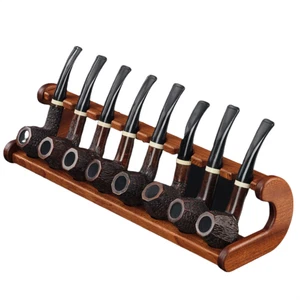 Per 8 pezzi espositore per pipe in legno porta pipa tabacco fumo - Foto 1 di 10
