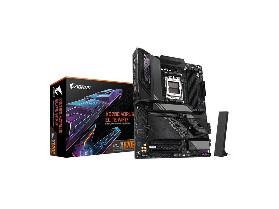 GIGABYTE X870E AORUS ELITE WIFI7 AM5 LGA 1718, ATX, DDR5, 4x M.2, PCIe 5.0, - Image 1 of 4