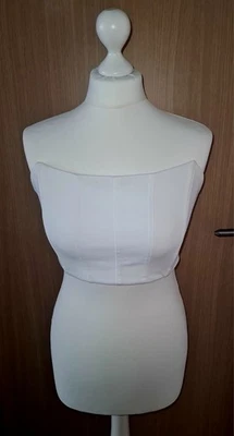 * SHEIN * Damen Crop-Top Kurz-Top Schlterfrei Gr. S od. 34/36 Weiß Top! - Bild 1 von 4