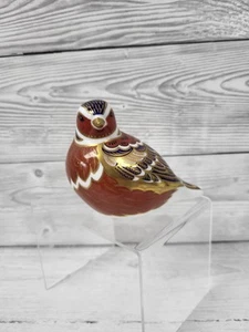 Autentico fermacarte uccellino fringuello rosso Royal Derby. ps - Foto 1 di 10