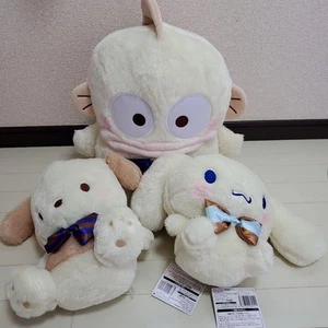 Cinnamoroll Pochacco Hangyodon SET 3 Happy White Gifts plush BIG Fluffy Doll - Picture 1 of 5