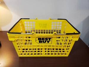 Best Buy Shopping Basket Yellow Plastic - Retail Collectable - Rare - Picture 1 of 4