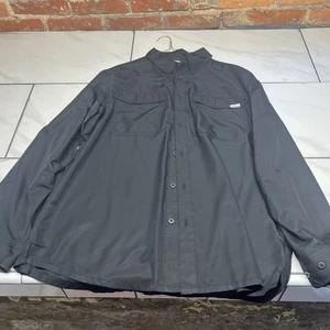 REALTREE Herren L belüftetes Angelhemd Langarm Knopfleiste schwarz Rolllaschen - Bild 1 von 16