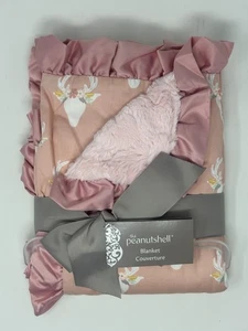 the peanutshell Blanket in Pink with Deer Theme - Super Cute (NEW with tags) - Picture 1 of 2