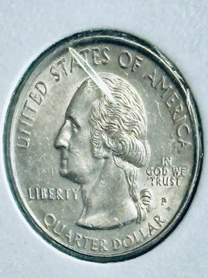 1999-P Delaware State Quarter “Spitting Horse” Die Crack Error Caesar Rodney#206 - Image 1 of 4