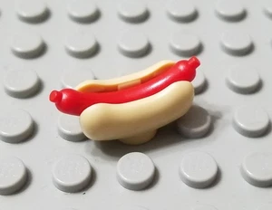 LEGO Hot Dog Bun with Red Hot Dog Minifigure Kitchen Food Beach Park Vendor - Picture 1 of 1