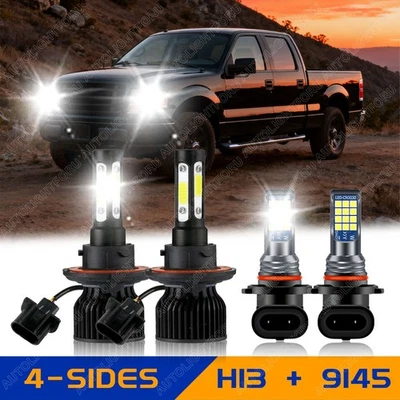 For 2004-2008 Ford F150 06-08 Lincoln Mark LT - LED Headlights + Fog Light Bulbs - Image 1 of 4