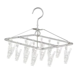 MUJI Aluminium Quadrat Wäschebügel Klein Trocken Hängeregal 16 Clips - Bild 1 von 7