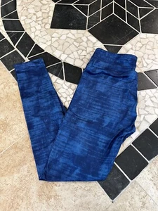 LuLaRoe OS Leggings Blue Jean Denim Sort of look paint brush One Size New NWT - Picture 1 of 6