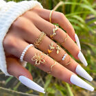 1set Alloy Rings Set For Women Jewelry Adjustable Ring For Girls Accessorie Ziau