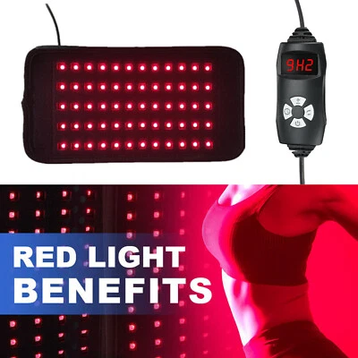 660nm Red & 850nm Near Infrared Light Therapy Pain Relief Waist Wrap Pad Belt