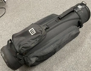 Wilson R0318 34" Black Canvas Shoulder Carry 6 Section Golf Club Caddie Bag - Picture 1 of 11