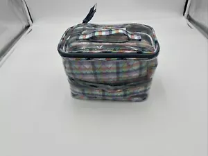 Vera Bradley 4 pc. Cosmetic Organizer gingham plaid quilted - Picture 1 of 5