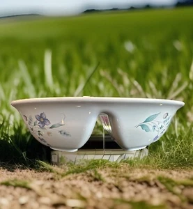 Pfaltzgraff April Flowers 10" Oval Divided Vegetable Serving Bowl - Picture 1 of 13