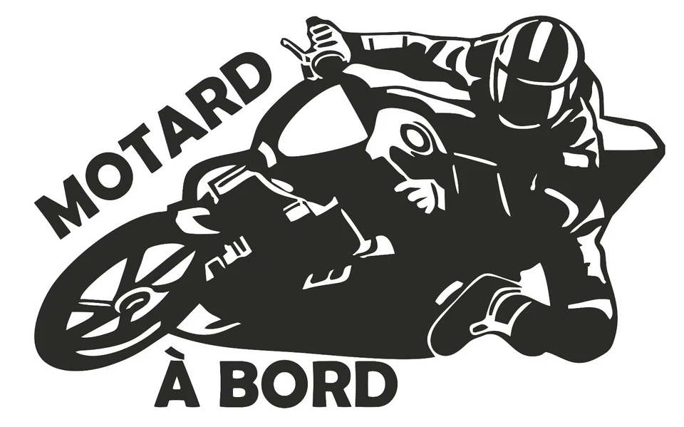 LOGO ADHESIF MOTARD A BORD 17