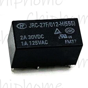 1PC HONGFA JRC-27F-012-H 12VDC Power Relay 1A 125VAC 8Pins New - Picture 1 of 2