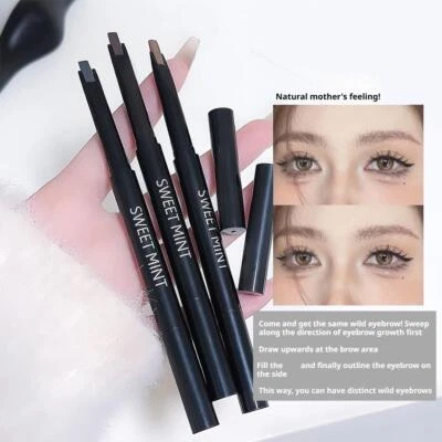 Double Head Eyebrow Waterproof Fine Sketch Liquid Eye Brow Pencil P7F6 L8M7 I9X2 - Image 1 of 4