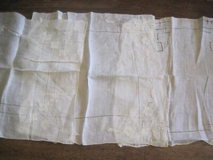 Appliquefs vintage 3 lino taglio bianco da lavoro hankies-matrimonio/reversibile - Foto 1 di 5