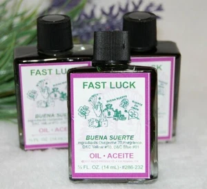 Fast Luck Oil (1) 4DRMs, Good Luck, Abundance, Santeria, Hoodoo, - Bild 1 von 7