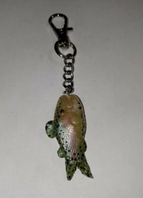 Llavero Trucha Naturaleza Hombre Pescador Clip En Accesorio  Foto 1 de 4
