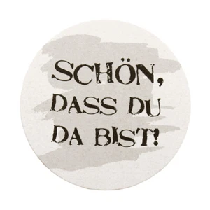 Bierdeckel Schön das Du da bist/Schön dass wir zusammen feiern, Ø 10,7 cm, 100 S - Bild 1 von 7