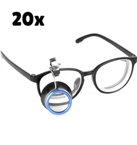 Lupa para gafas con Clip, lente, reparación, relojería, joyería, 20x - Imagen 1 de 6