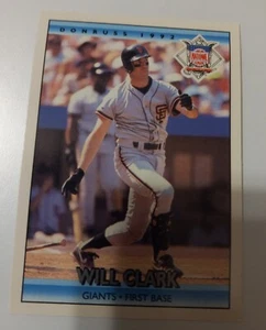 1992 Donruss Will Clark Baseball Card #428 No.after Inc Error nm - Picture 1 of 3